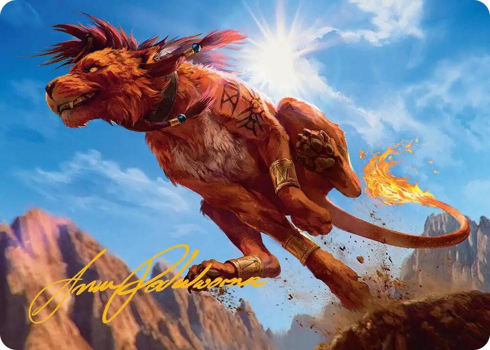 Red XIII Proud Warrior Art Card Gold Stamped Signature 30 (Art Series: FINAL FANTASY)  | Good Games Adelaide SA