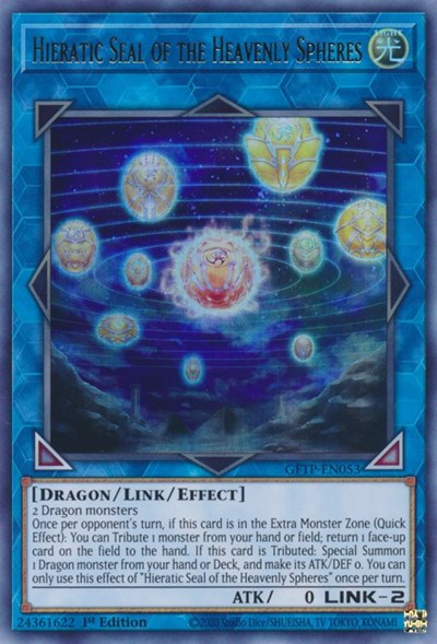 Hieratic Seal of the Heavenly Spheres [GFTP-EN053] Ultra rare | Good Games Adelaide SA
