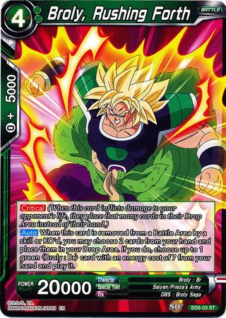 Broly, Rushing Forth (Starter Deck - Rising Broly) [SD8-03] | Good Games Adelaide SA