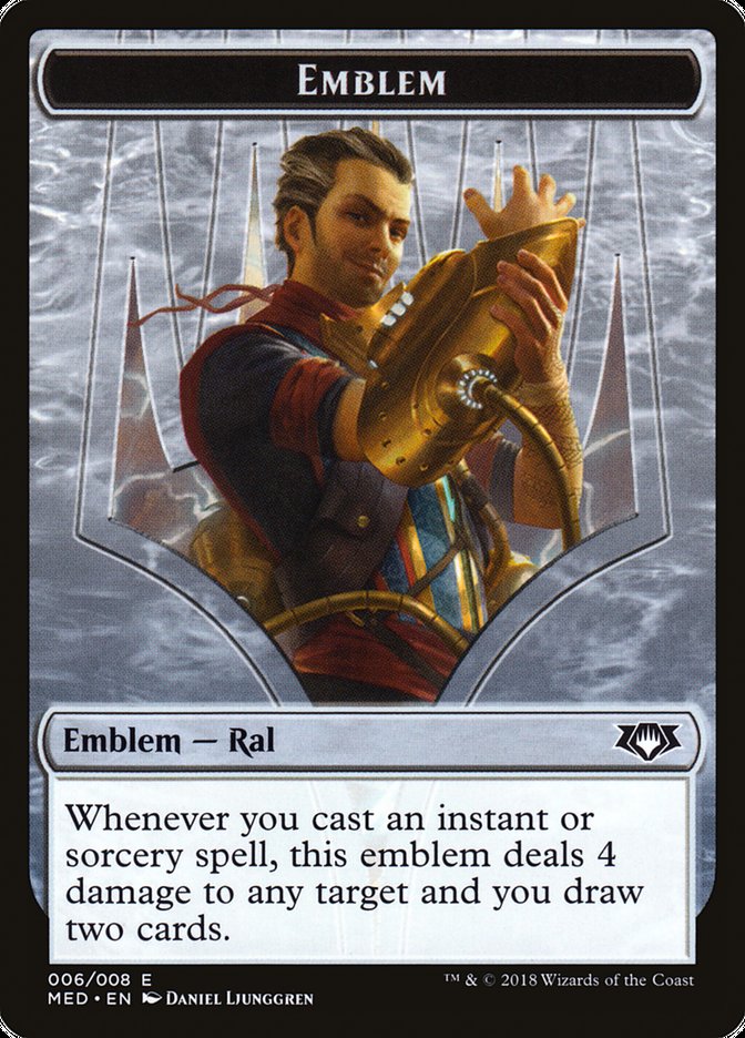 Emblem - Ral, Izzet Viceroy [Mythic Edition Tokens] | Good Games Adelaide SA