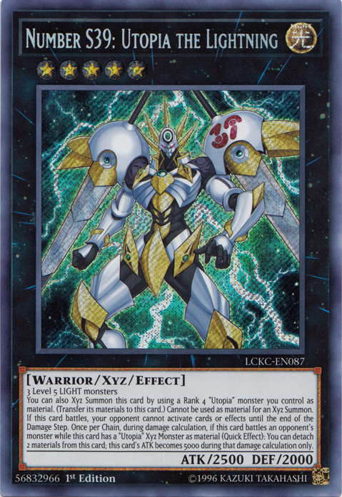 Number S39: Utopia the Lightning [LCKC-EN087] Secret Rare | Good Games Adelaide SA