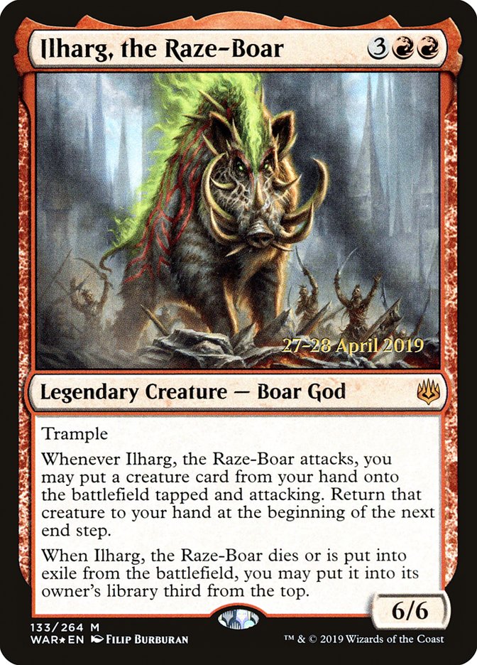 Ilharg, the Raze-Boar  [War of the Spark Prerelease Promos] | Good Games Adelaide SA