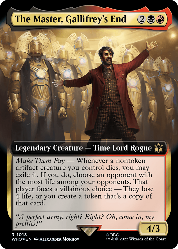 The Master, Gallifrey's End (Extended Art) (Surge Foil) [Doctor Who] | Good Games Adelaide SA