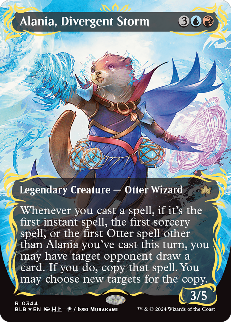 Alania, Divergent Storm (Borderless) (Raised Foil) [Bloomburrow] | Good Games Adelaide SA