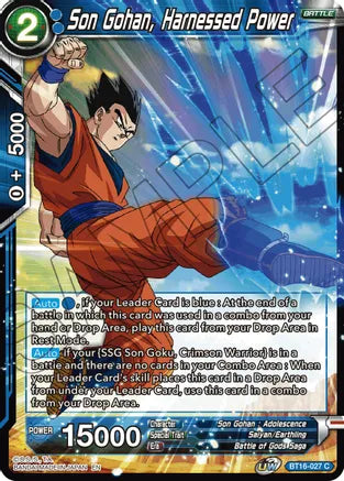 Son Gohan, Harnessed Power [BT16-027] | Good Games Adelaide SA