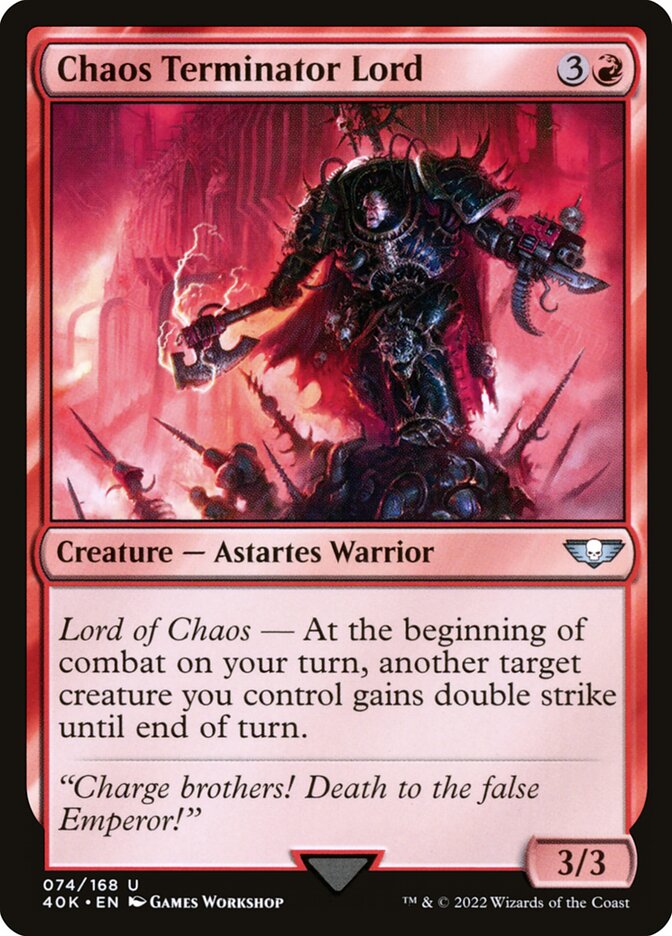 Chaos Terminator Lord 74 (Universes Beyond: Warhammer 40,000)  | Good Games Adelaide SA
