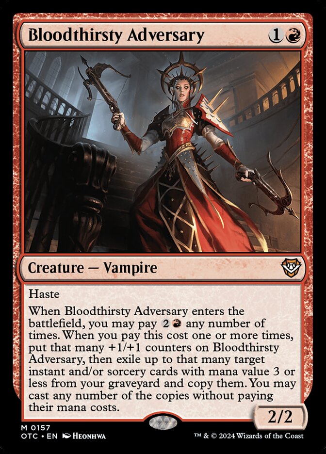Bloodthirsty Adversary 157 (Commander: Outlaws of Thunder Junction)  | Good Games Adelaide SA