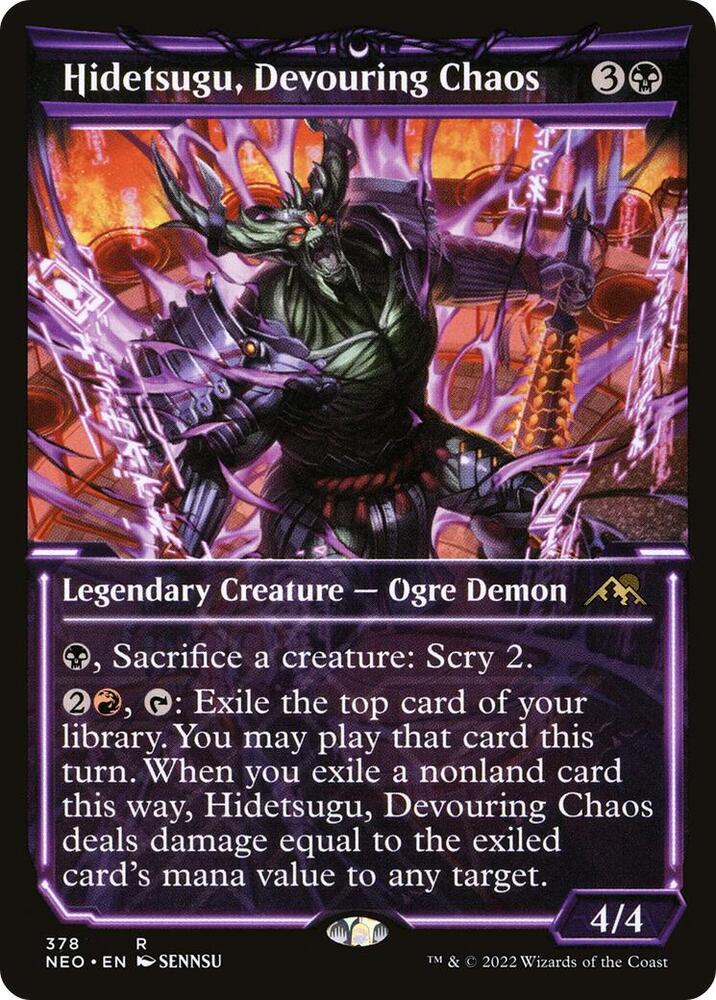 Hidetsugu, Devouring Chaos 378 (Kamigawa: Neon Dynasty)  - Showcase Foil | Good Games Adelaide SA