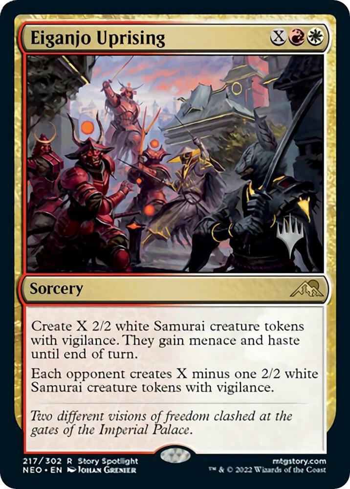Eiganjo Uprising 217 (Promo Pack: Kamigawa: Neon Dynasty)  - Foil | Good Games Adelaide SA