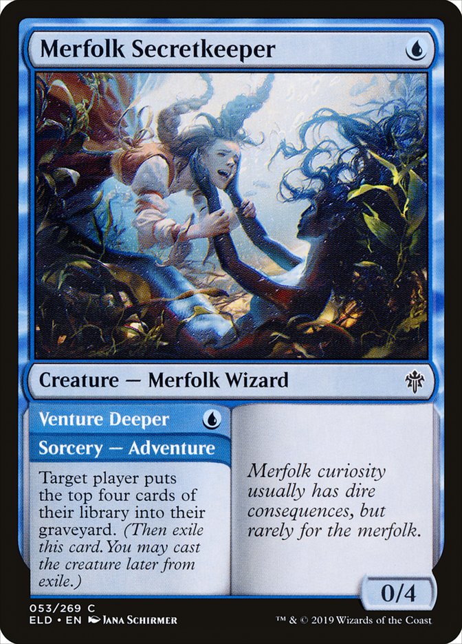 Merfolk Secretkeeper // Venture Deeper 53 (Throne of Eldraine)  - Foil | Good Games Adelaide SA