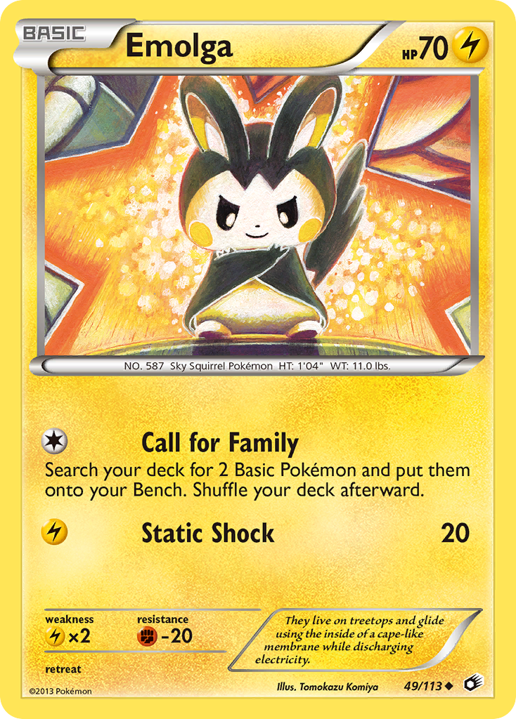 Emolga (49/113) [Black & White: Legendary Treasures] | Good Games Adelaide SA