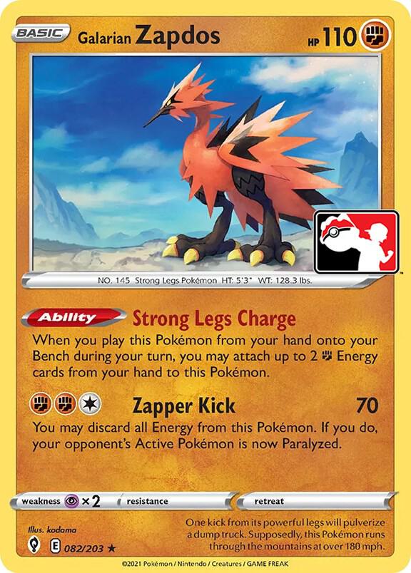 Galarian Zapdos Series 1/2 082/203 (Prize Pack Series Cards)  | Good Games Adelaide SA