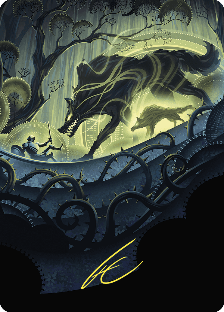 Unnatural Growth Art Card (Gold-Stamped Signature) [Wilds of Eldraine Art Series] | Good Games Adelaide SA