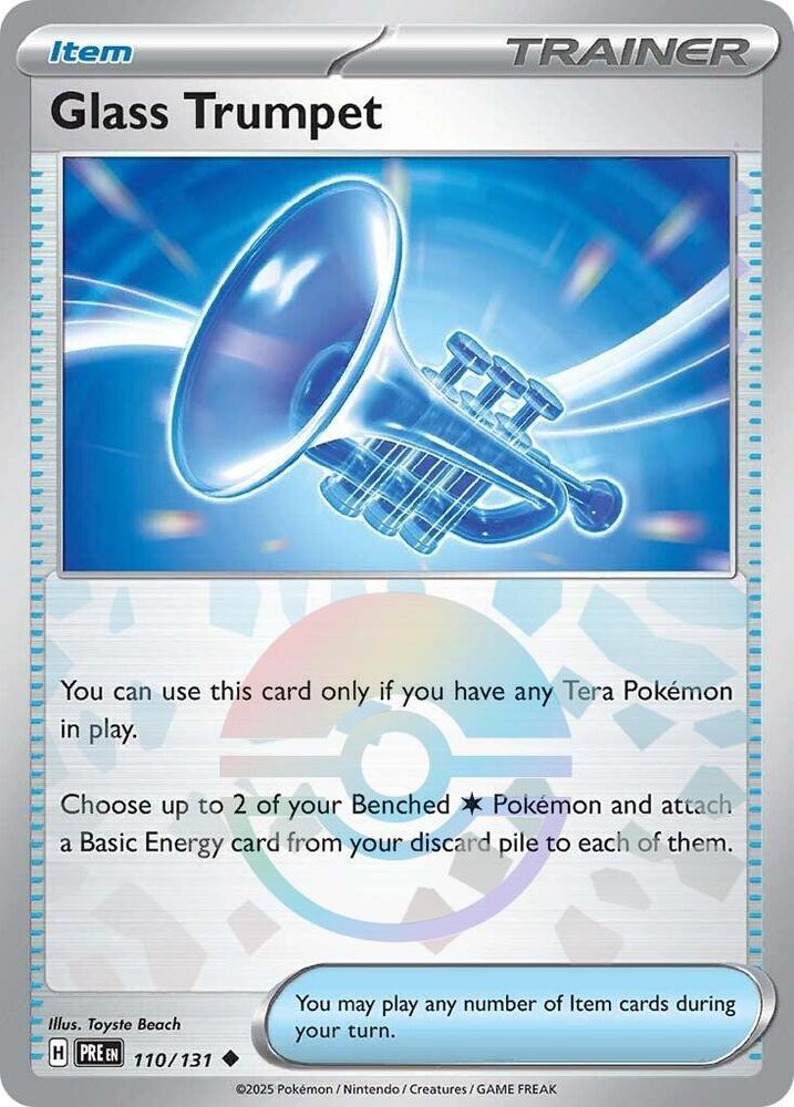 Glass Trumpet (110/131) (Poke Ball Pattern) [Scarlet & Violet: Prismatic Evolutions] | Good Games Adelaide SA