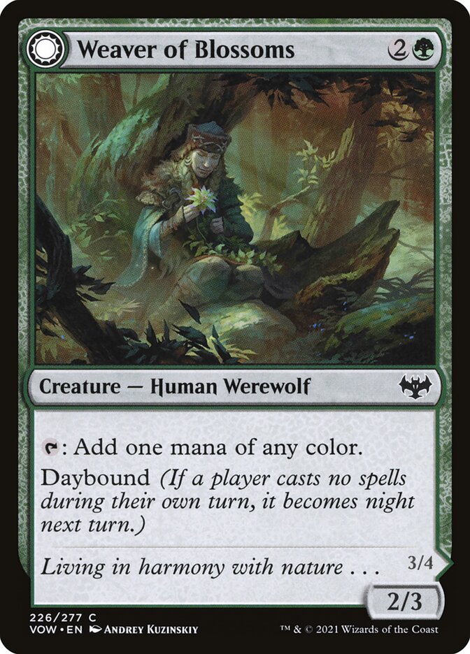 Weaver of Blossoms // Blossom-Clad Werewolf 226 (Innistrad: Crimson Vow)  | Good Games Adelaide SA