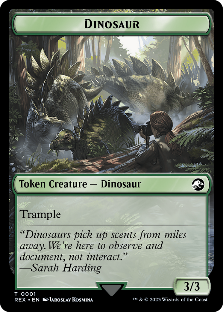 Treasure (0018) // Dinosaur (0001) Double-Sided Token [The Lost Caverns of Ixalan Tokens] | Good Games Adelaide SA