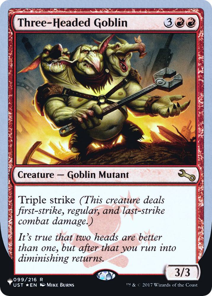 Three Headed Goblin 099/216 (The List Reprints)  - Foil | Good Games Adelaide SA