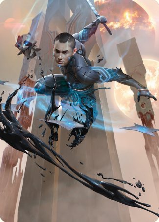 Kaito, Dancing Shadow Art Card [Phyrexia: All Will Be One Art Series] | Good Games Adelaide SA