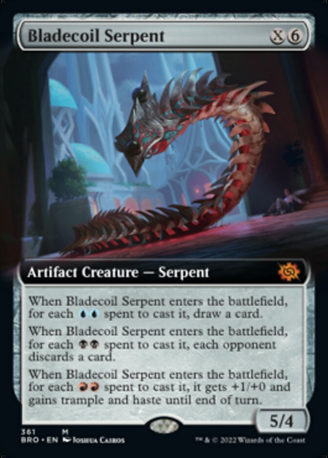 Bladecoil Serpent (Extended Art) [The Brothers' War] | Good Games Adelaide SA