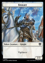 Treasure // Knight Double-Sided Token [Commander Masters Tokens] | Good Games Adelaide SA