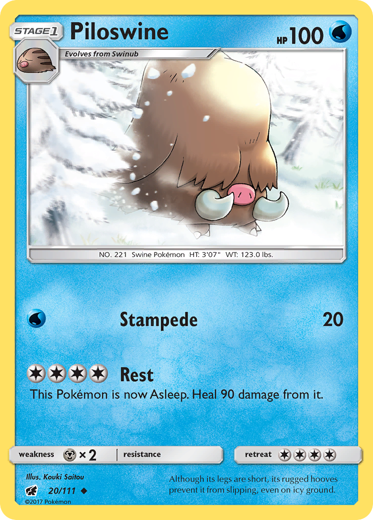 Piloswine (20/111) [Sun & Moon: Crimson Invasion] | Good Games Adelaide SA
