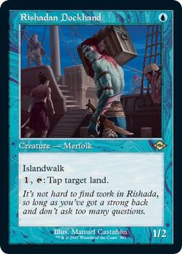 Rishadan Dockhand Retro Frame Foil Etched 391 (Modern Horizons 2)  - Foil | Good Games Adelaide SA