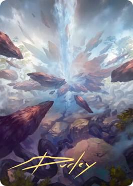Prismatic Vista Art Card Gold Stamped Signature 35 (Art Series: Zendikar Rising)  | Good Games Adelaide SA