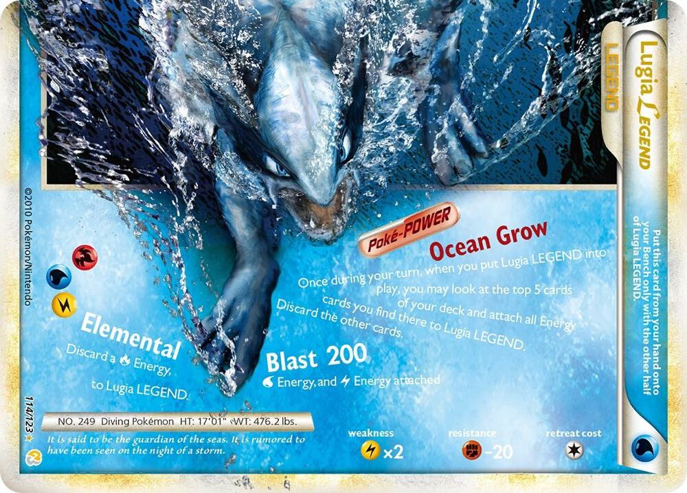 Lugia Legend Bottom 114/123 (HeartGold SoulSilver)  - Holofoil | Good Games Adelaide SA