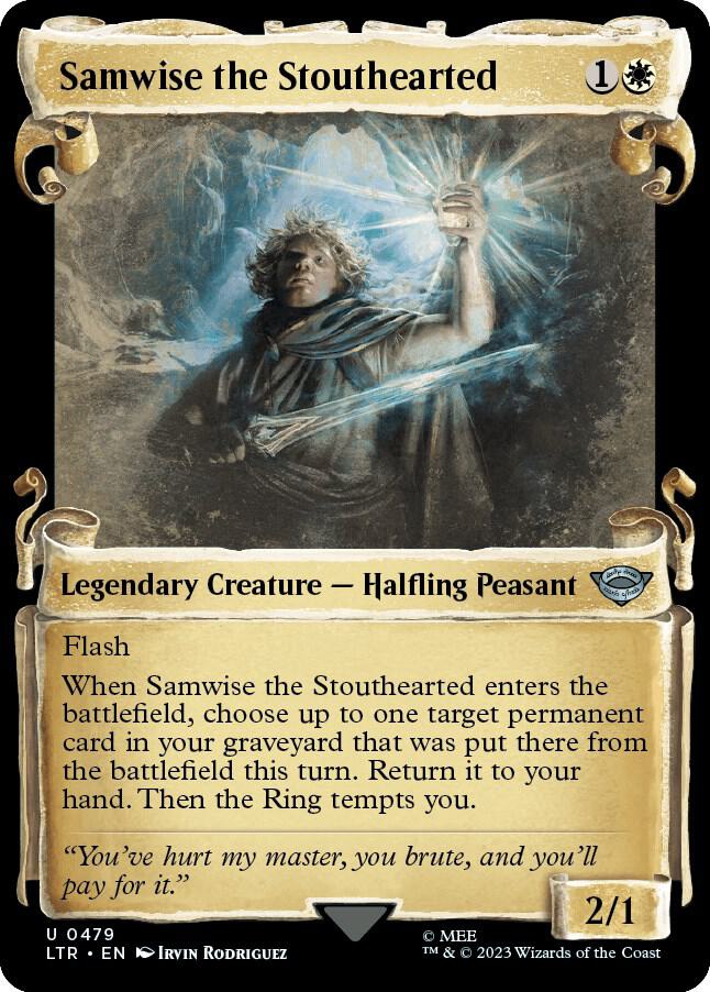 Samwise the Stouthearted 479 (Universes Beyond: The Lord of the Rings: Tales of Middle-earth)  - Showcase Scroll Foil | Good Games Adelaide SA