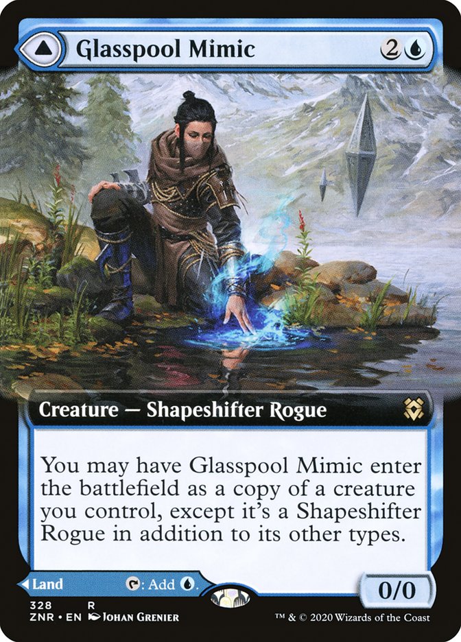 Glasspool Mimic // Glasspool Shore (Extended Art) [Zendikar Rising] | Good Games Adelaide SA