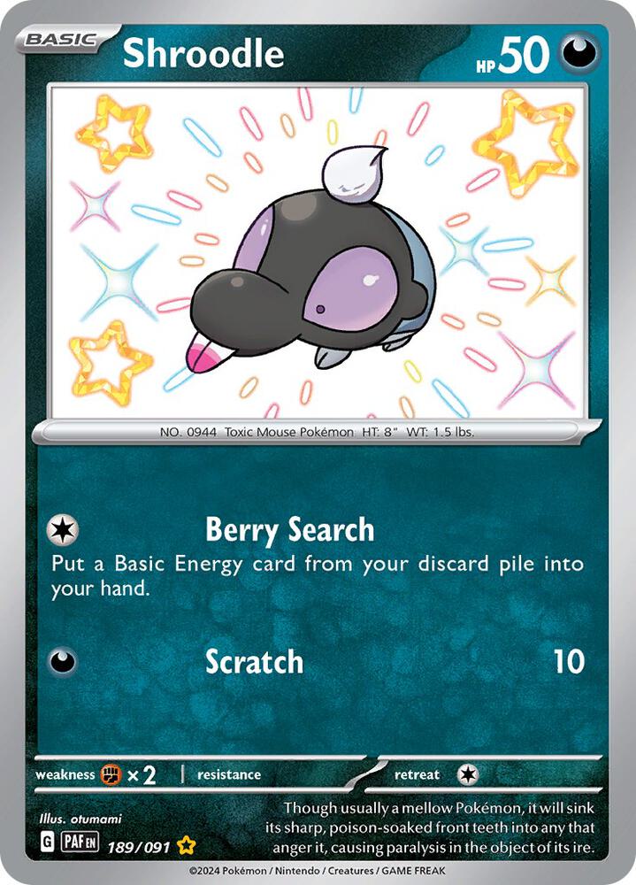 Shroodle 189/091 (SV: Paldean Fates)  - Holofoil | Good Games Adelaide SA