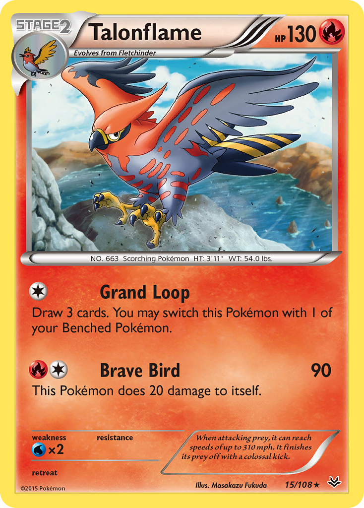 Talonflame (15/108) [XY: Roaring Skies] | Good Games Adelaide SA