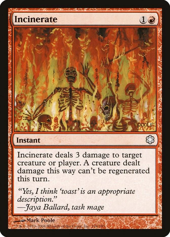 Incinerate 194 (Coldsnap Theme Deck Reprints)  | Good Games Adelaide SA