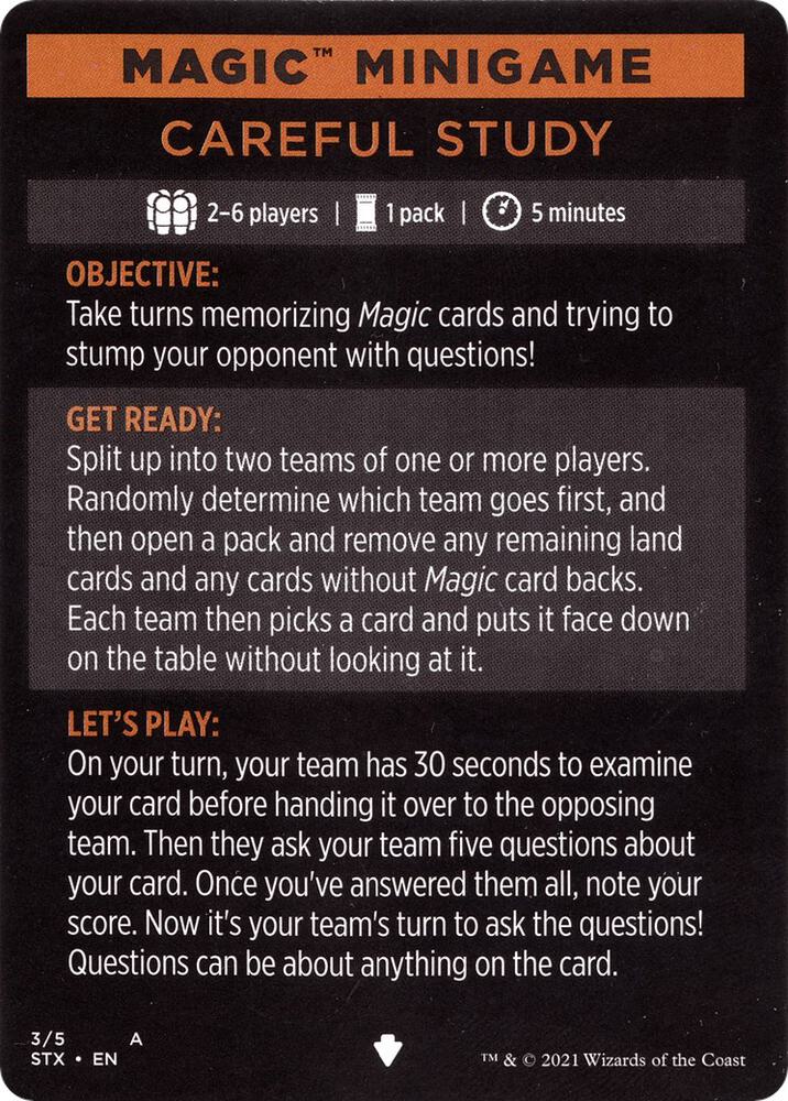 Magic Minigame Careful Study 4 (Strixhaven: School of Mages)  | Good Games Adelaide SA