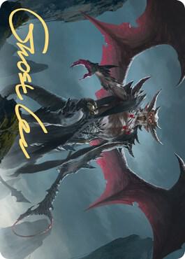 Taborax Hopes Demise Art Card Gold Stamped Signature 63 (Art Series: Zendikar Rising)  | Good Games Adelaide SA