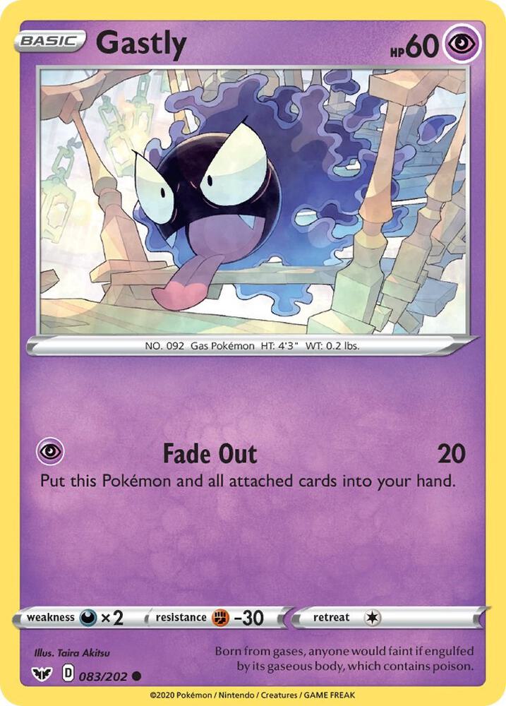 Gastly 083/202 (SWSH01: Sword & Shield Base Set)  | Good Games Adelaide SA