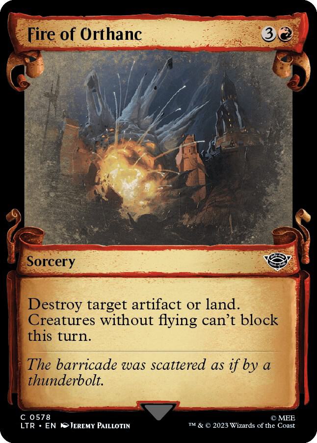 Fire of Orthanc 578 (Universes Beyond: The Lord of the Rings: Tales of Middle-earth)  - Showcase Scroll Foil | Good Games Adelaide SA