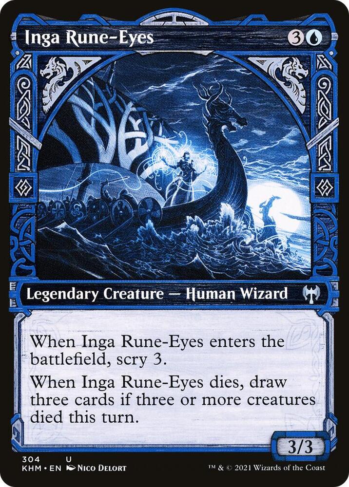 Inga Rune-Eyes 304 (Kaldheim)  - Showcase Foil | Good Games Adelaide SA