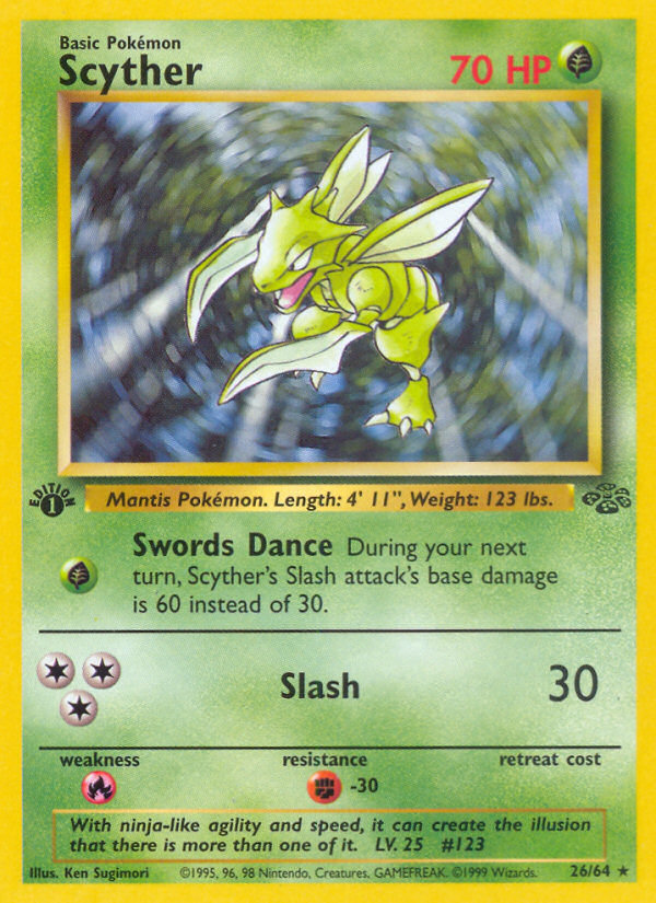 Scyther (26/64) [Jungle 1st Edition] | Good Games Adelaide SA
