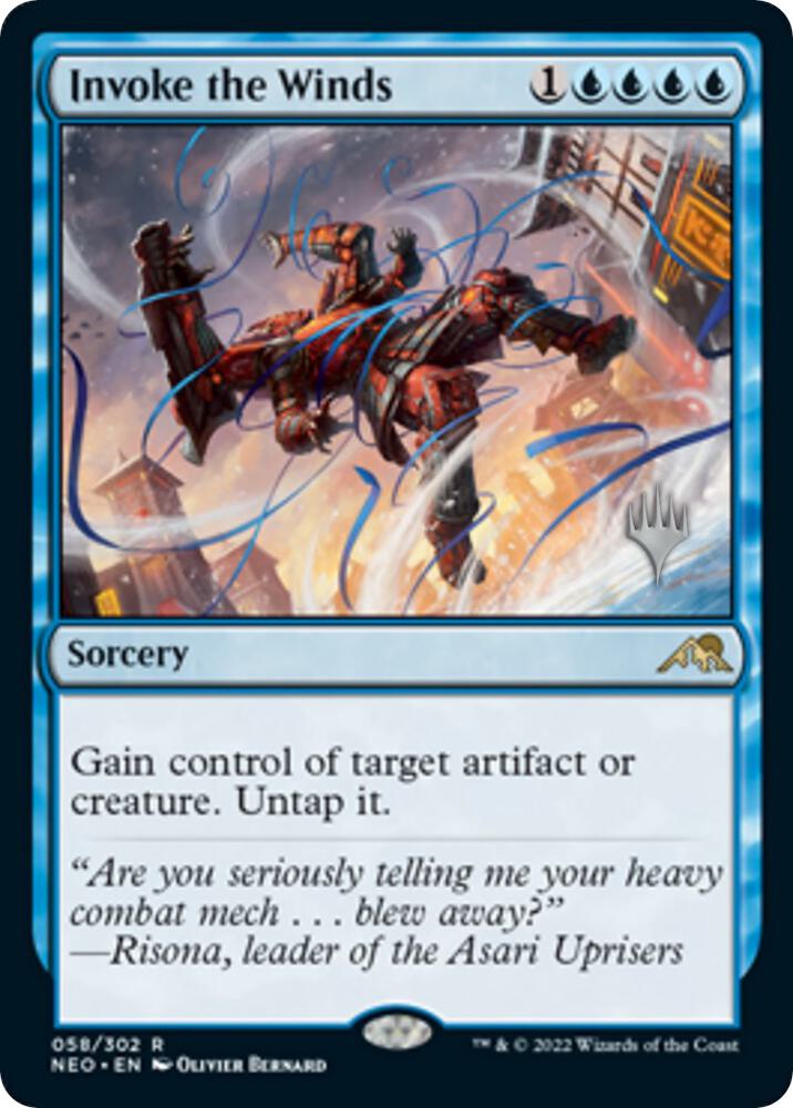 Invoke the Winds 58 (Promo Pack: Kamigawa: Neon Dynasty)  - Foil | Good Games Adelaide SA