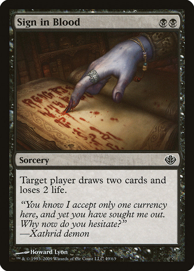 Sign in Blood [Duel Decks: Garruk vs. Liliana] | Good Games Adelaide SA