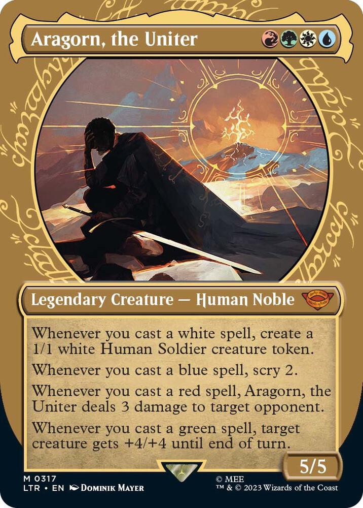 Aragorn, the Uniter 317 (Universes Beyond: The Lord of the Rings: Tales of Middle-earth)  - Showcase Foil | Good Games Adelaide SA