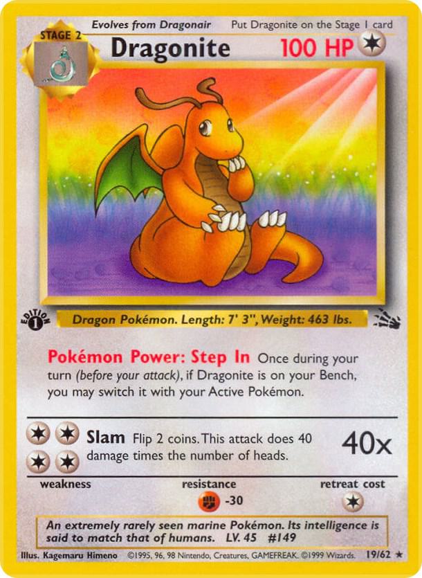 Dragonite 19/62 (Fossil)  - 1st Edition | Good Games Adelaide SA