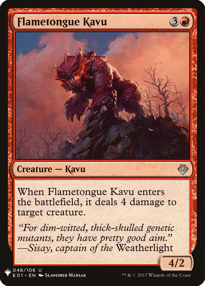 Flametongue Kavu [Mystery Booster] | Good Games Adelaide SA