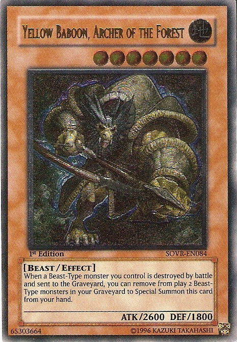 Yellow Baboon, Archer of the Forest [SOVR-EN084] Ultimate Rare | Good Games Adelaide SA