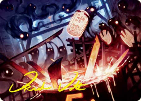 Smoke Spirits' Aid Art Card (Gold-Stamped Signature) [Kamigawa: Neon Dynasty Art Series] | Good Games Adelaide SA