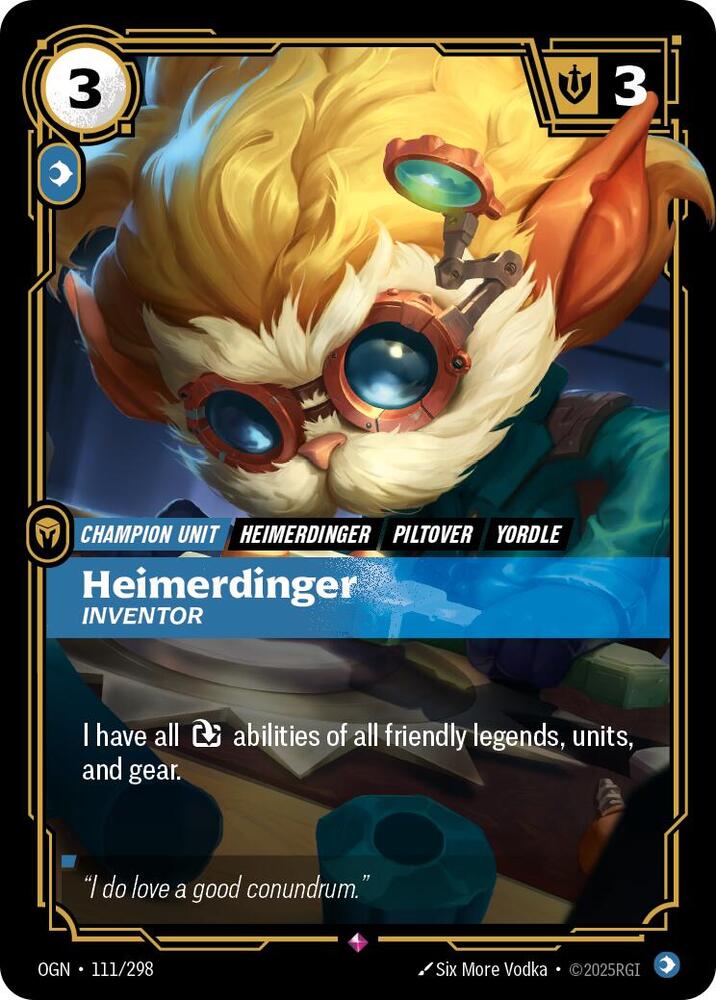 Heimerdinger - Inventor 111/298 (Origins)  - Foil | Good Games Adelaide SA