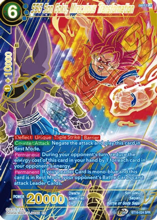 SSG Son Goku, Miraculous Transformation (SPR) [BT16-024] | Good Games Adelaide SA