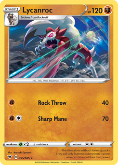 Lycanroc (095/185) [Sword & Shield: Vivid Voltage] | Good Games Adelaide SA