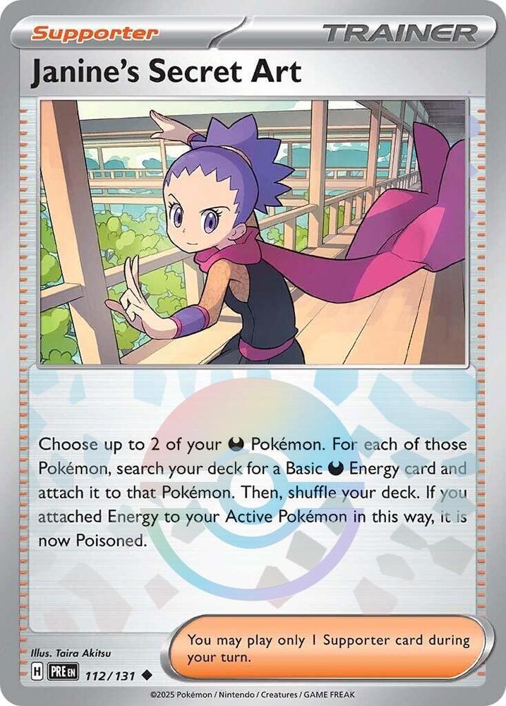 Janine's Secret Art (112/131) (Poke Ball Pattern) [Scarlet & Violet: Prismatic Evolutions] | Good Games Adelaide SA